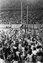 Aftermath of the East Carolina victory over N.C. State at the 1984 game in Raleigh.