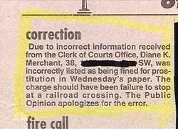 Newspaper Correction