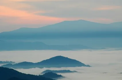 Sunrise near the North Carolina-Tennessee border in Madison County, NC., click for larger photo