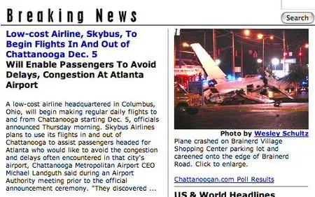 Screen shot of The Chattanoogan