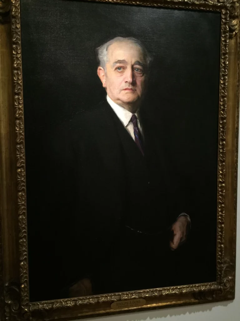 Portrait of Adolph Ochs in the National Portrait Gallery in Washington